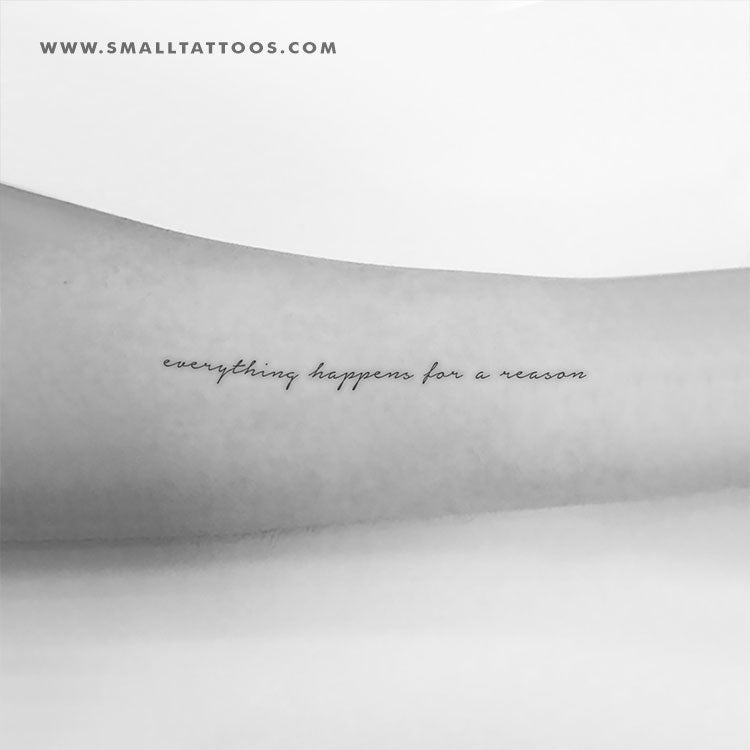 Everything Happens For A Reason Temporary Tattoo (Set of 3) – Small Tattoos